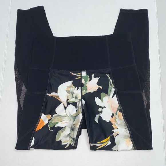 Athleta Blossom Black Floral High Waist Leggings S - Picture 2 of 8
